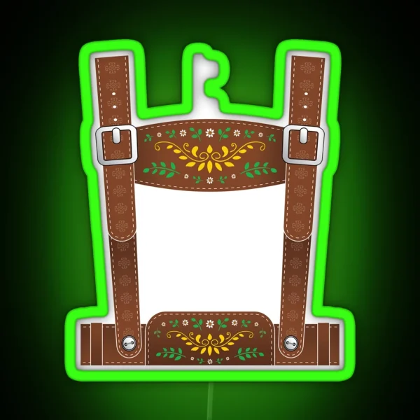 Lederhosen Oktoberfest Halloween Costume V1 RGB Neon Sign