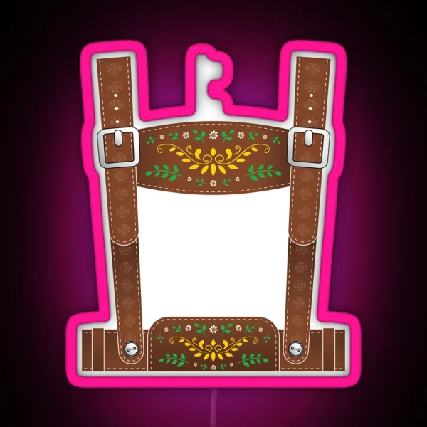 Lederhosen Oktoberfest Halloween Costume V1 RGB Neon Sign