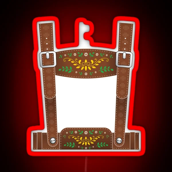 Lederhosen Oktoberfest Halloween Costume V1 RGB Neon Sign