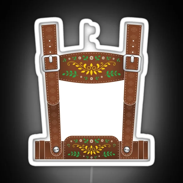 Lederhosen Oktoberfest Halloween Costume V1 RGB Neon Sign