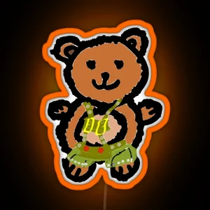 Lederhosen Teddy 2 RGB Neon Sign