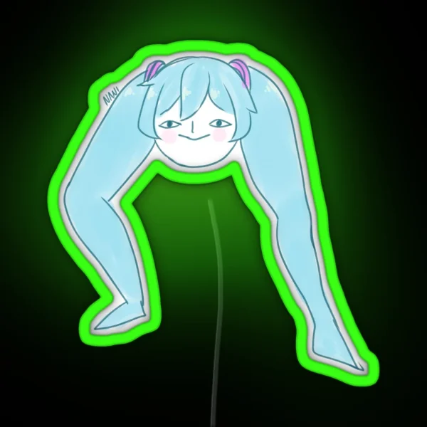 Leg Miku RGB Neon Sign