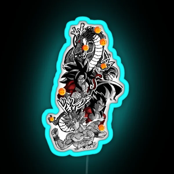 Legend Of Dragon 5 Perfect Gift Saiyan Gift RGB Neon Sign