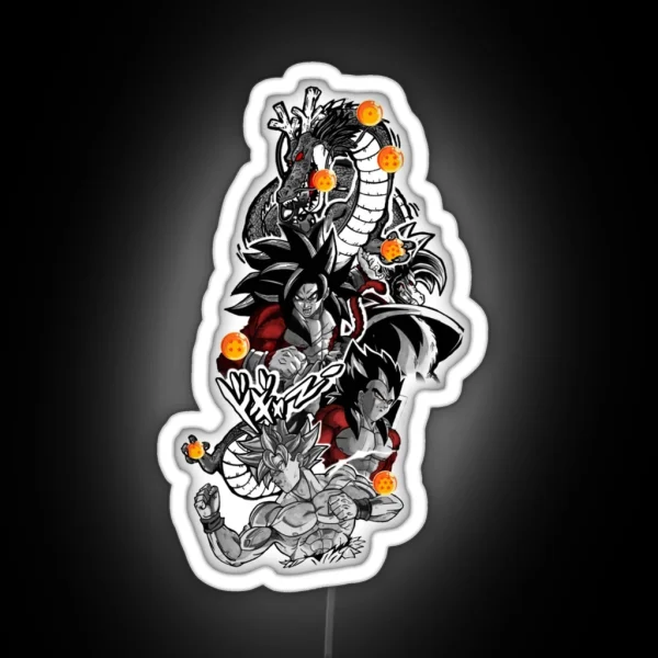 Legend Of Dragon 5 Perfect Gift Saiyan Gift RGB Neon Sign