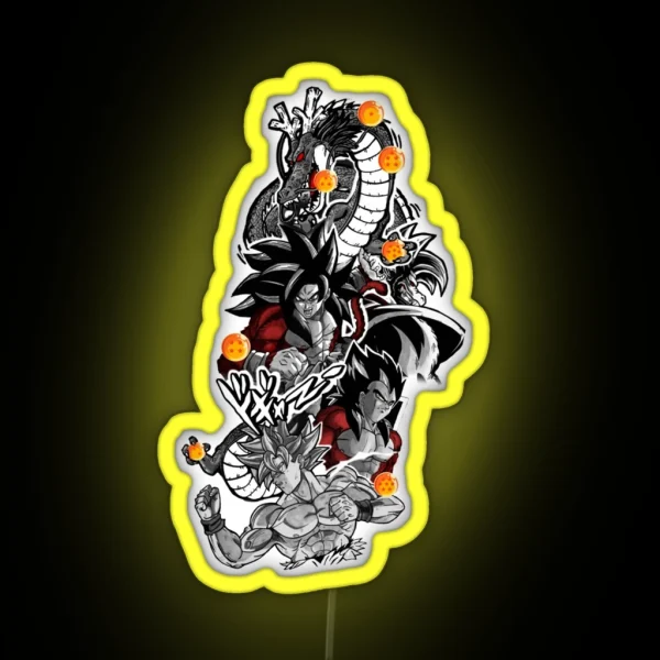 Legend Of Dragon 5 Perfect Gift Saiyan Gift RGB Neon Sign