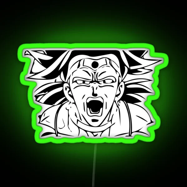 Legendary Super Saiyan Broly Dragon Ball Z RGB Neon Sign