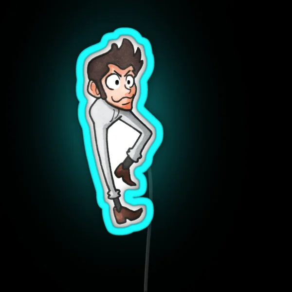 Leggy Lupin Traditionally Colored RGB Neon Sign