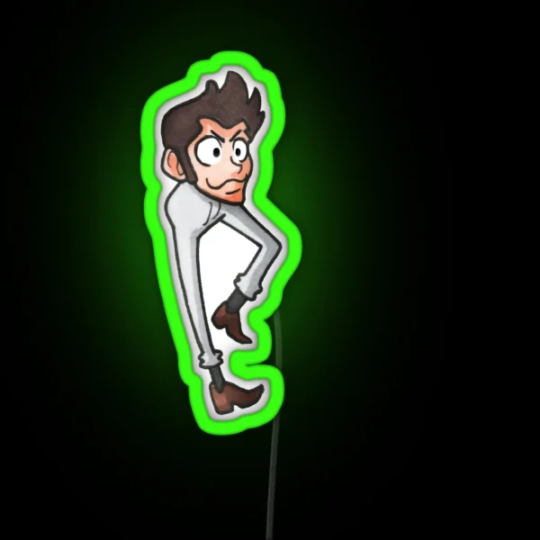 Leggy Lupin Traditionally Colored RGB Neon Sign