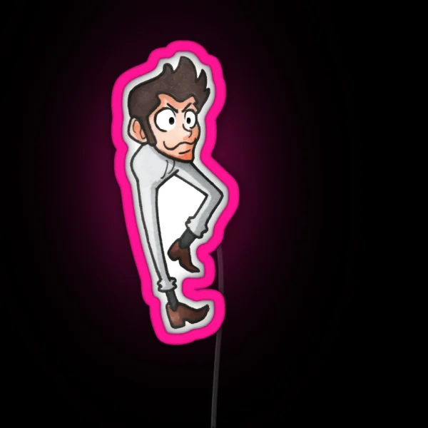 Leggy Lupin Traditionally Colored RGB Neon Sign