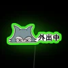 rgb led neon sign displaying 'legoshi beastars' in vibrant green lights