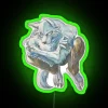 rgb neon sign legosi beastars green