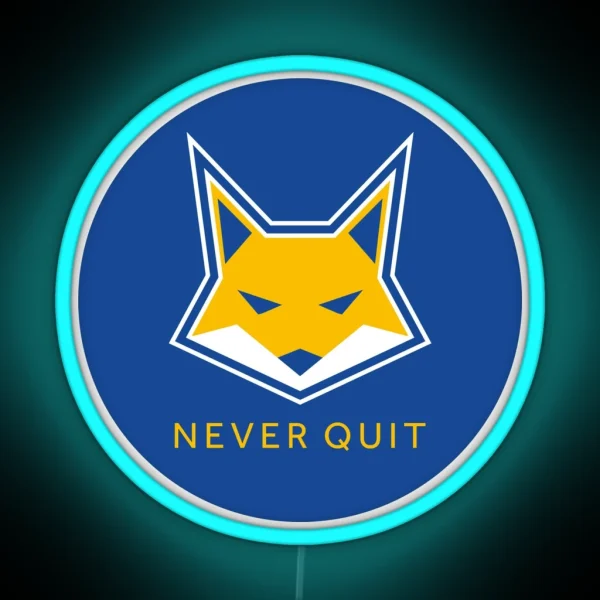 Leicester Never Quit RGB Neon Sign