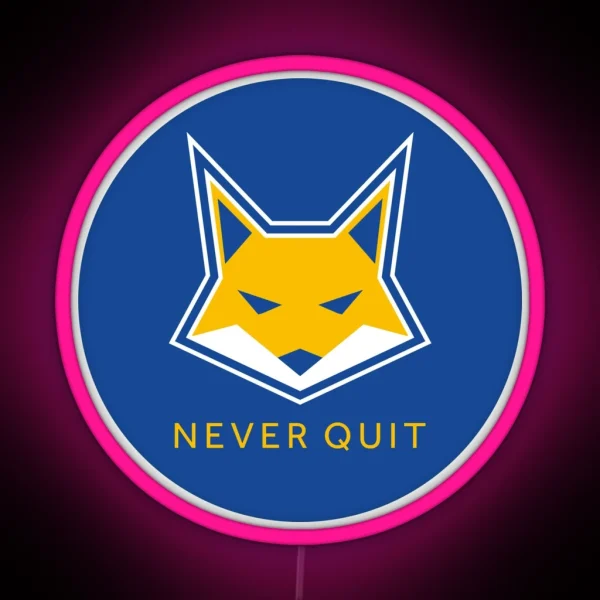 Leicester Never Quit RGB Neon Sign