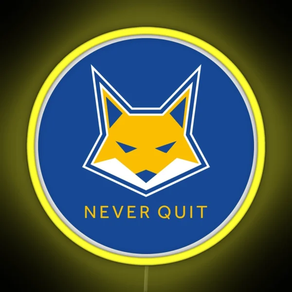 Leicester Never Quit RGB Neon Sign