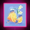 RGB Neon Pink Lemon Frost Isopod Sign for Aquariums.