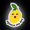 lemon rgb neon sign white background