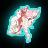 rgb neon sign lentekriebels vibrant blue background