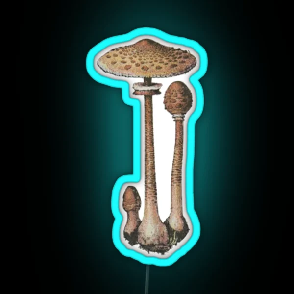 Lepiote Elevee Parasol Mushroom RGB Neon Sign