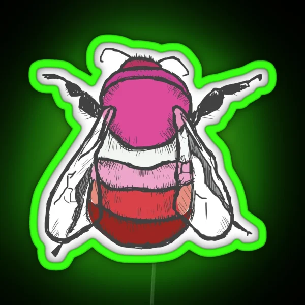 Lesbian Bee RGB Neon Sign