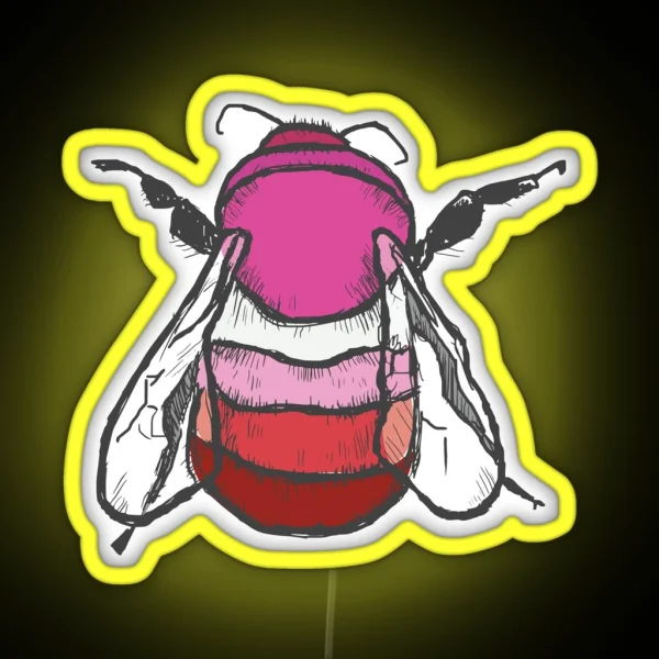 Lesbian Bee RGB Neon Sign