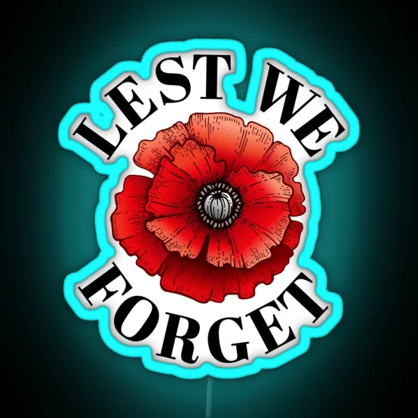 Lest We Forget RGB Neon Sign