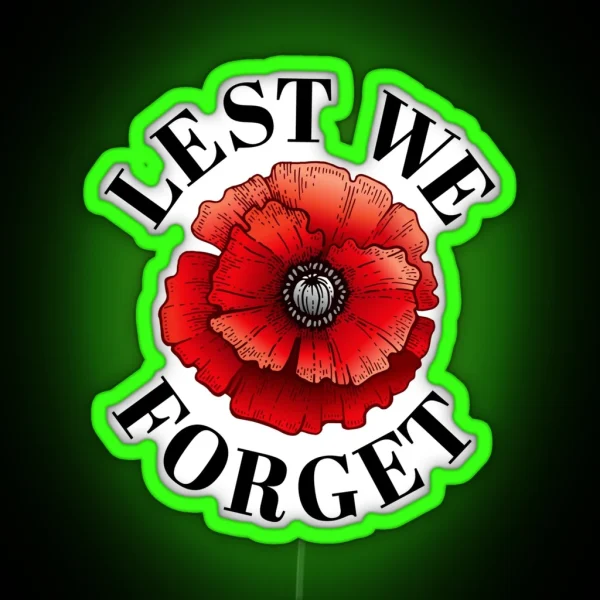Lest We Forget RGB Neon Sign