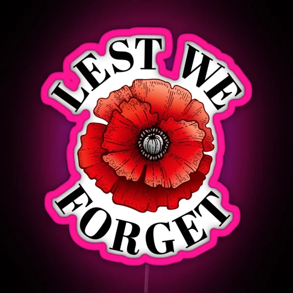 Lest We Forget RGB Neon Sign