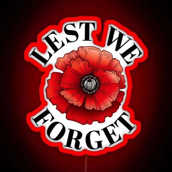 Lest We Forget RGB Neon Sign