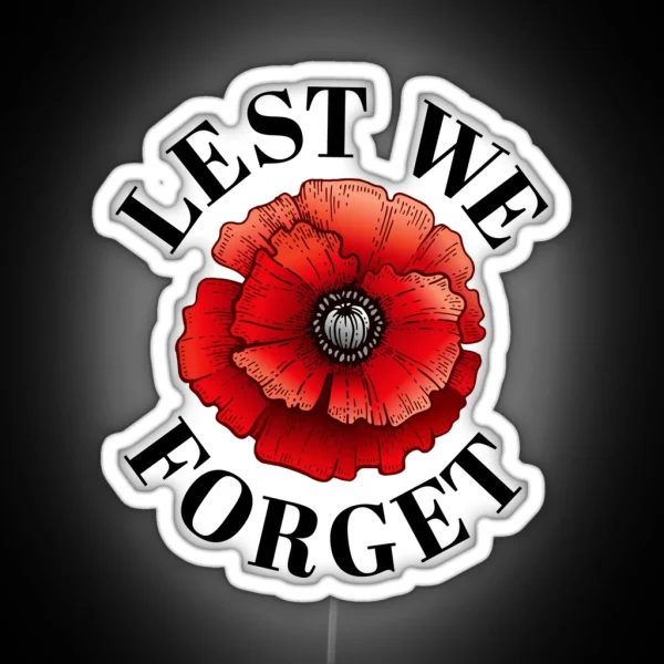 Lest We Forget RGB Neon Sign