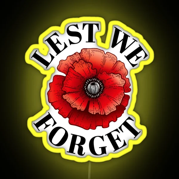 Lest We Forget RGB Neon Sign