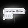 RGB neon iPhone overthinking text message white design