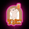 cat neon sign burn it down rgb vibrant pink