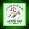 RGB Neon Sign Saying Let's Circle Back After The Holidays in Green