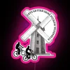 RGB neon pink windmill sign