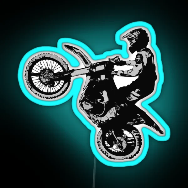 Let S Ride Motocross Racer RGB Neon Sign