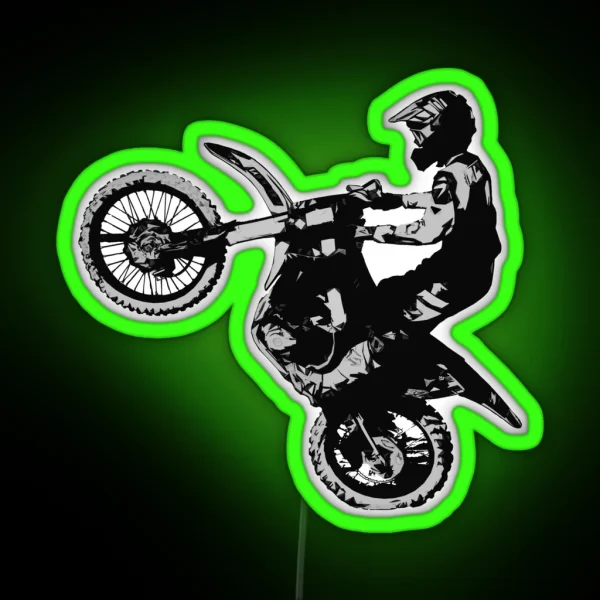 Let S Ride Motocross Racer RGB Neon Sign