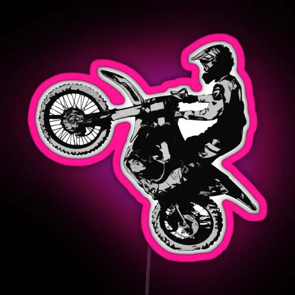 Let S Ride Motocross Racer RGB Neon Sign