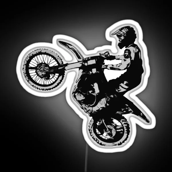 Let S Ride Motocross Racer RGB Neon Sign
