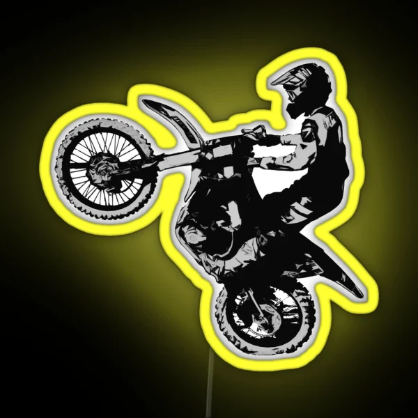 Let S Ride Motocross Racer RGB Neon Sign