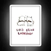 let's stick together rgb neon sign white background