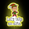 Let's take an elfie - vibrant Christmas 2020 RGB yellow neon sign
