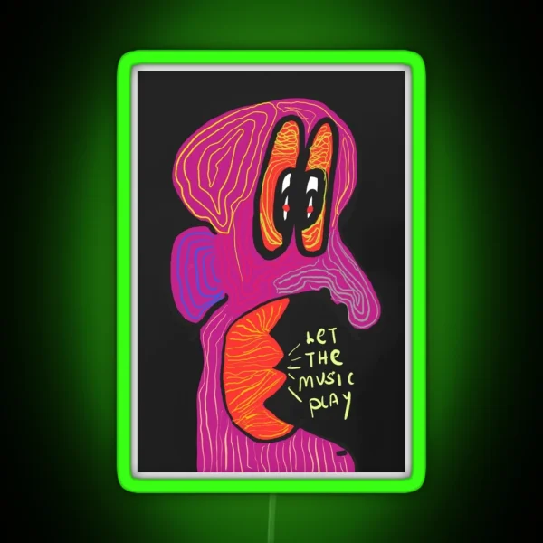 Let The Music Play RGB Neon Sign