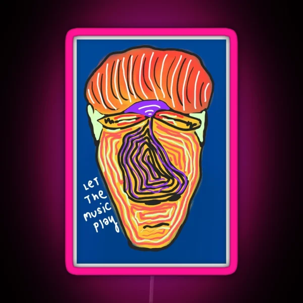 Let The Music Play RGB Neon Sign