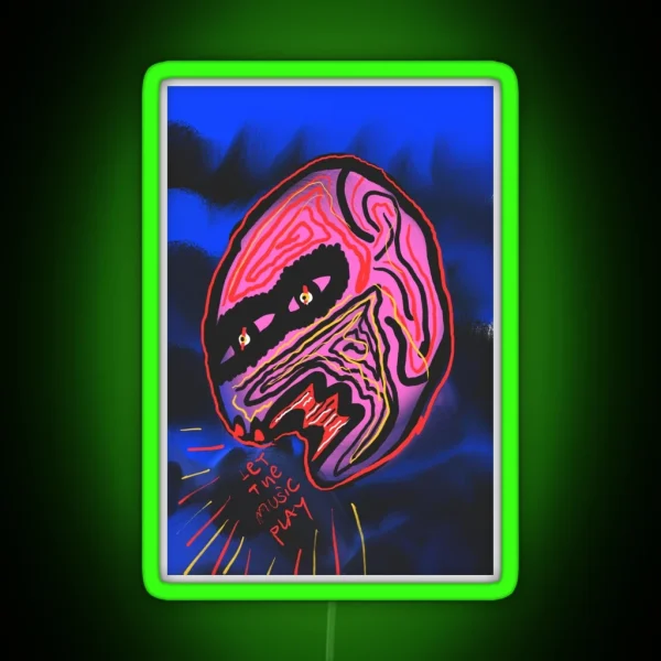 Let The Music Play RGB Neon Sign