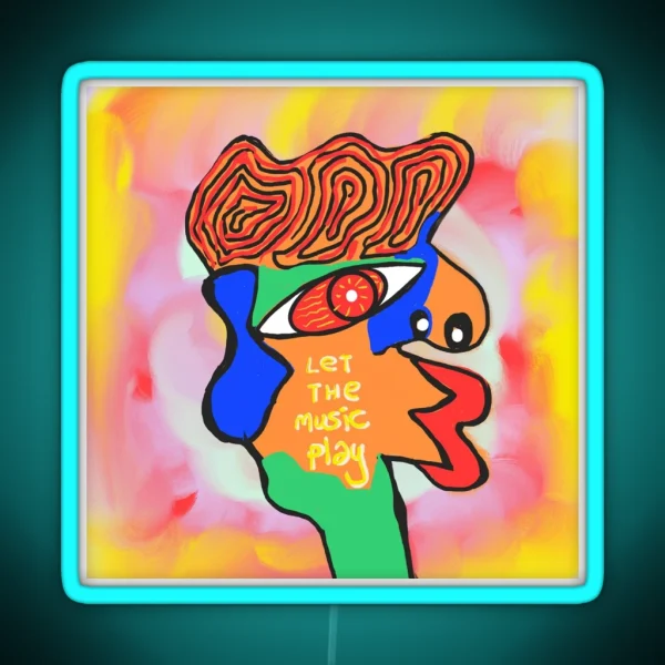 Let The Music Play RGB Neon Sign