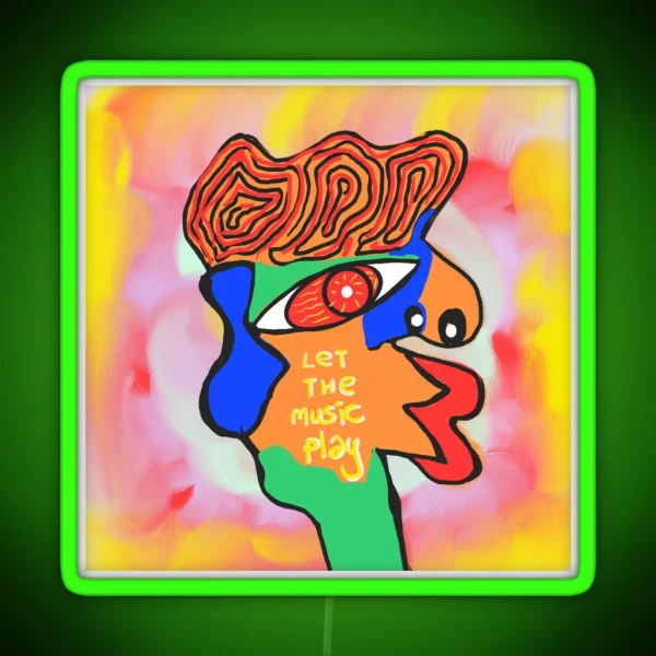 Let The Music Play RGB Neon Sign