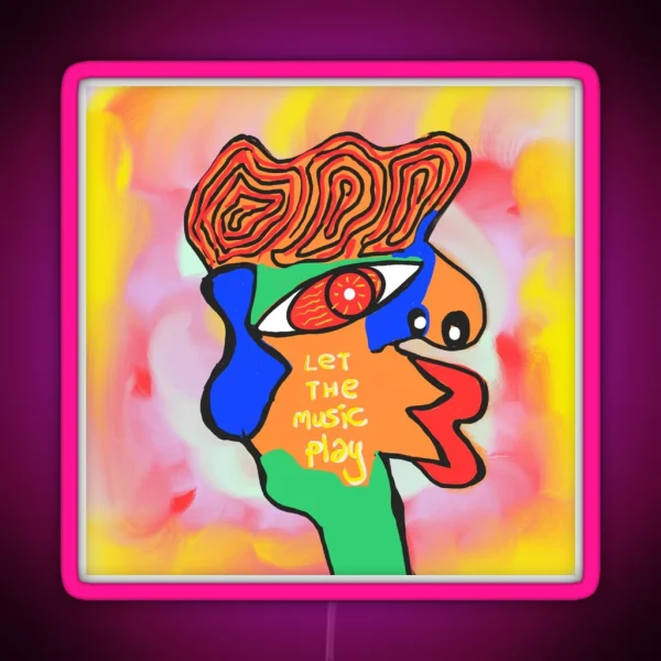 Let The Music Play RGB Neon Sign