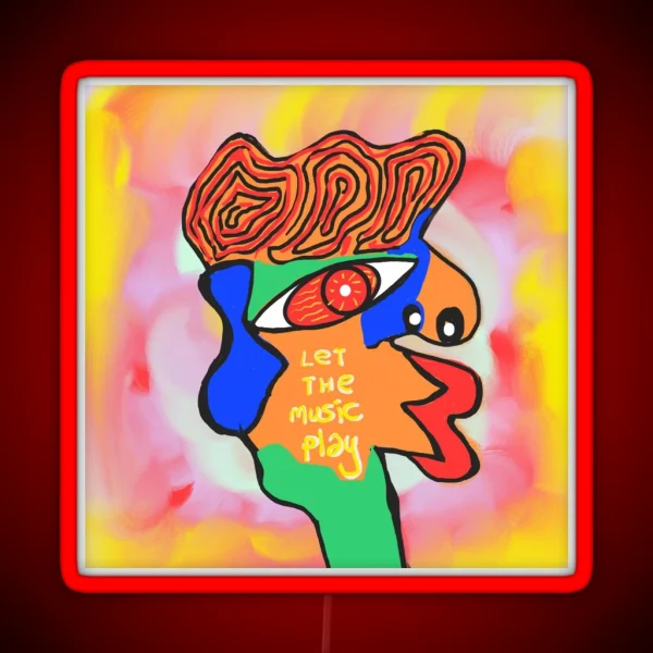 Let The Music Play RGB Neon Sign