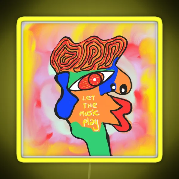 Let The Music Play RGB Neon Sign