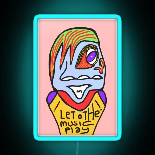 Let The Music Play RGB Neon Sign